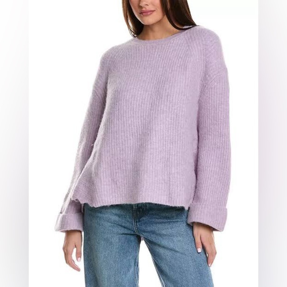3.1 Phillip Lim Lofty Scalloped Trim Sweater Lavender S